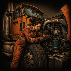 An illustration of a Female Mechanic