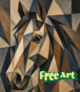 Geometric Art Horse